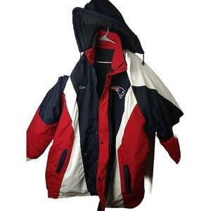 new england patriots Red White Blue Starter Jacket Jim Embroidery . Size 2X*